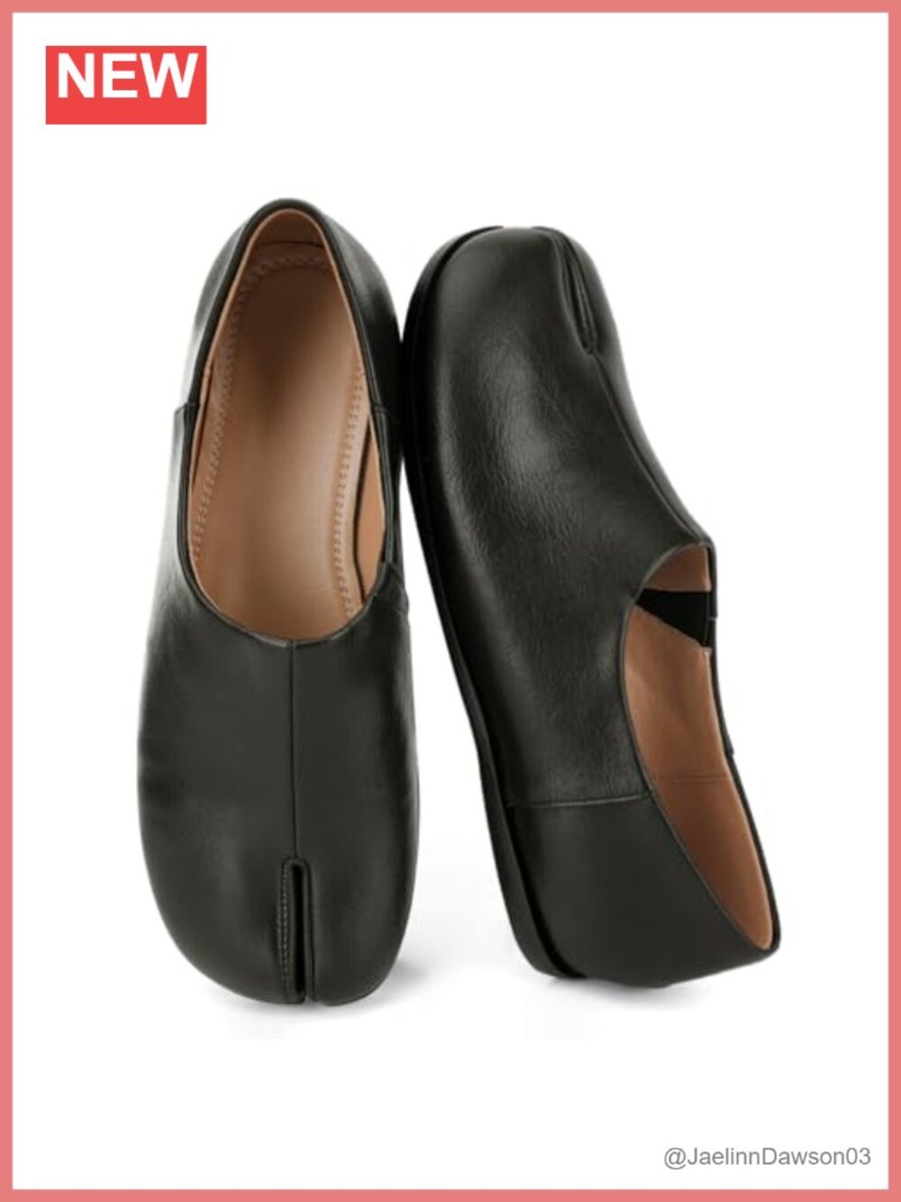 Split Toe Tabi Ballet Flats for Women - Wide Width, Breathable